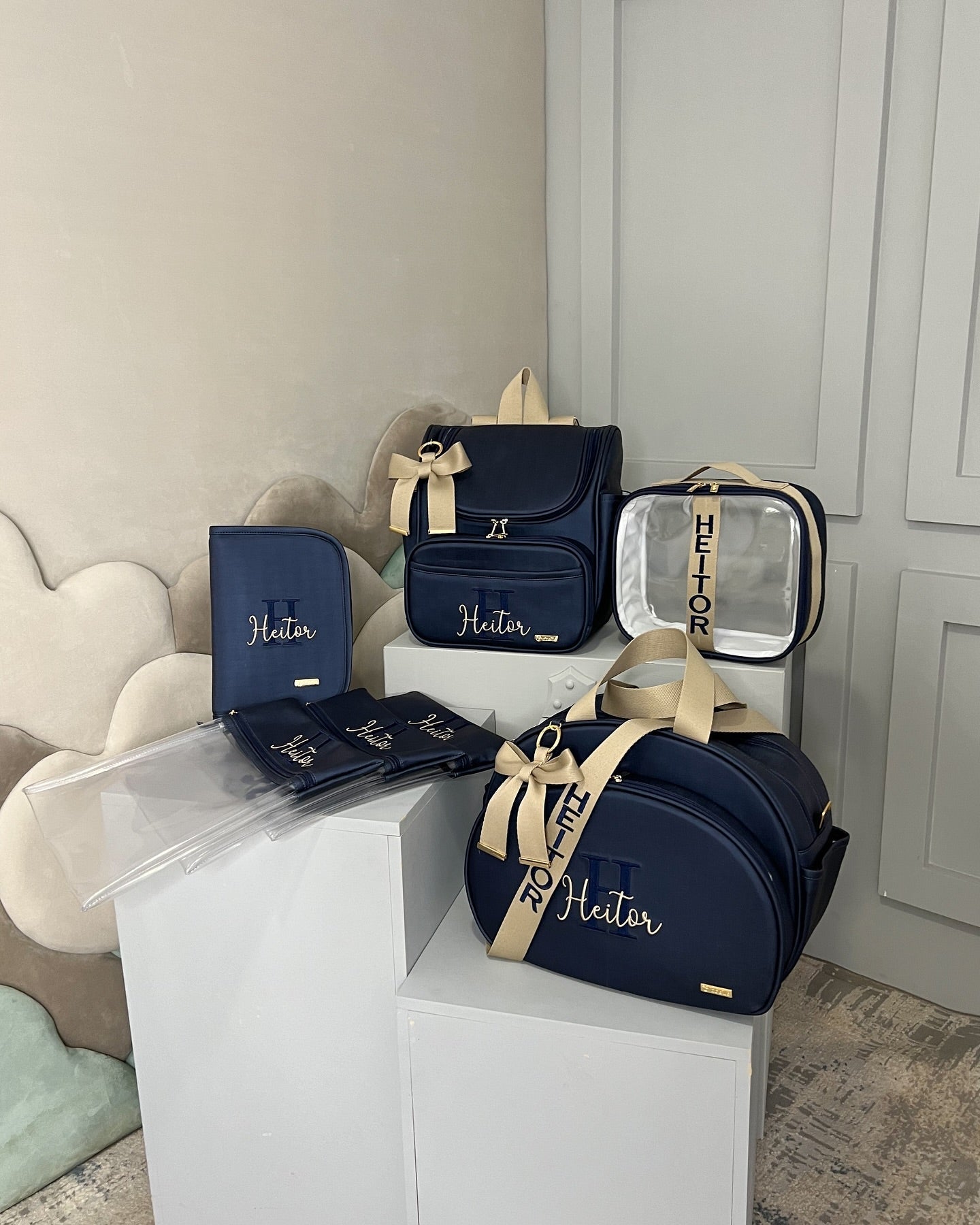 PROMOÇÃO Kit de Bolsas Maternidade 100% Personalizado com nome do Principe/Princesa