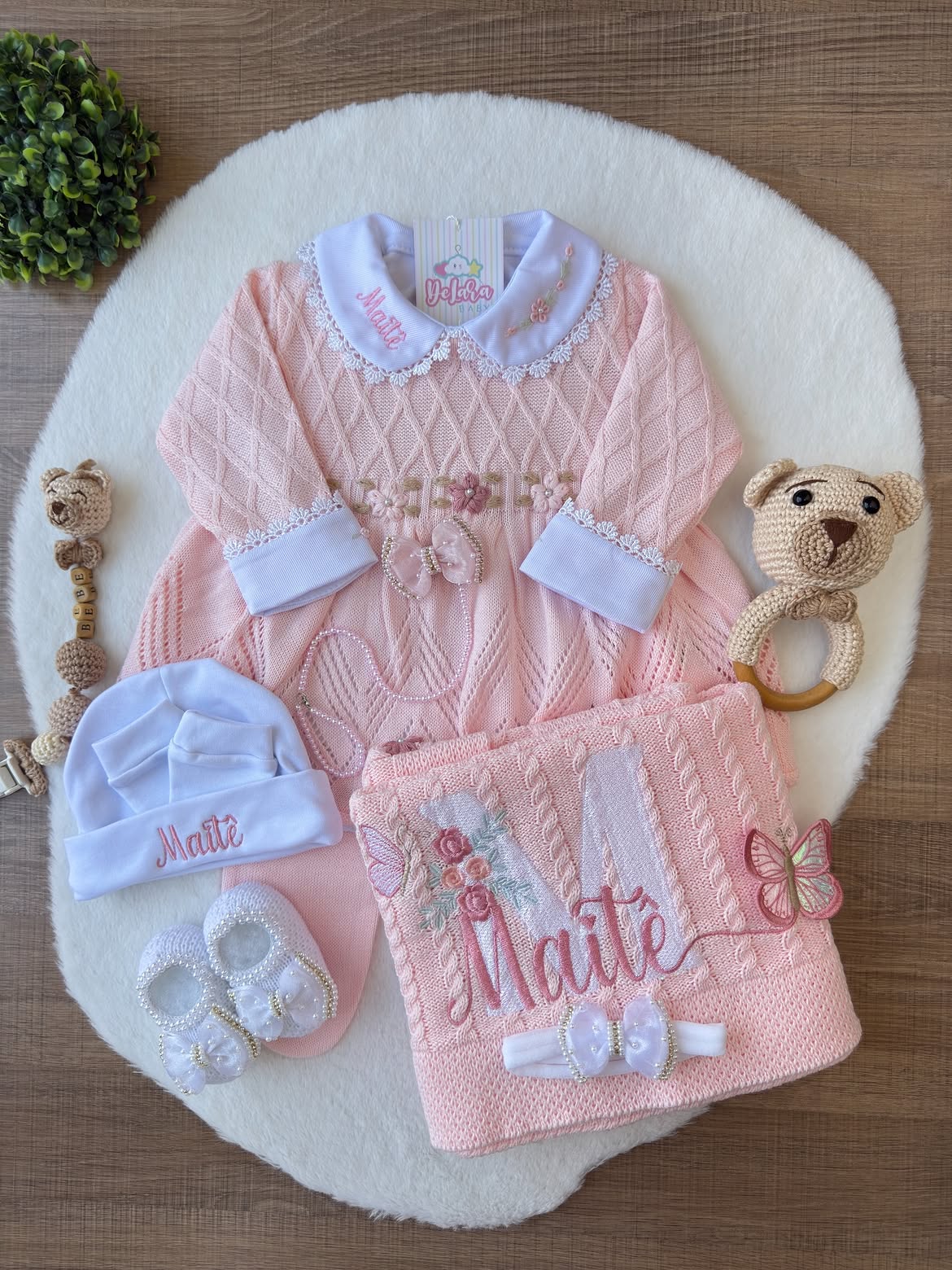 Combo Maternidade misto 2 kits   Personalizável Completa FEMININA| Personalize Com o Nome do seu neném