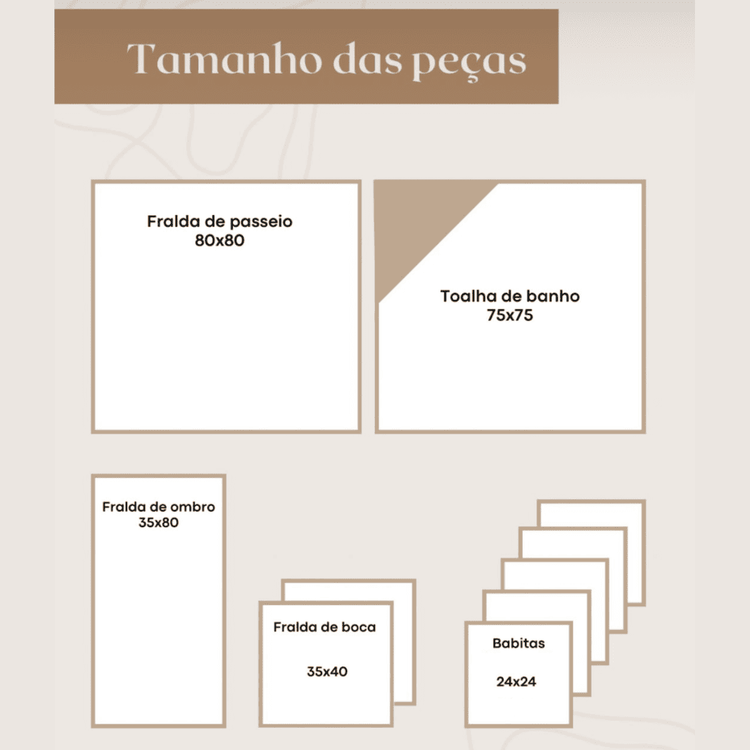 Kit de Fraldinha Personalizado Francisco | 6 Peças Personalizadas