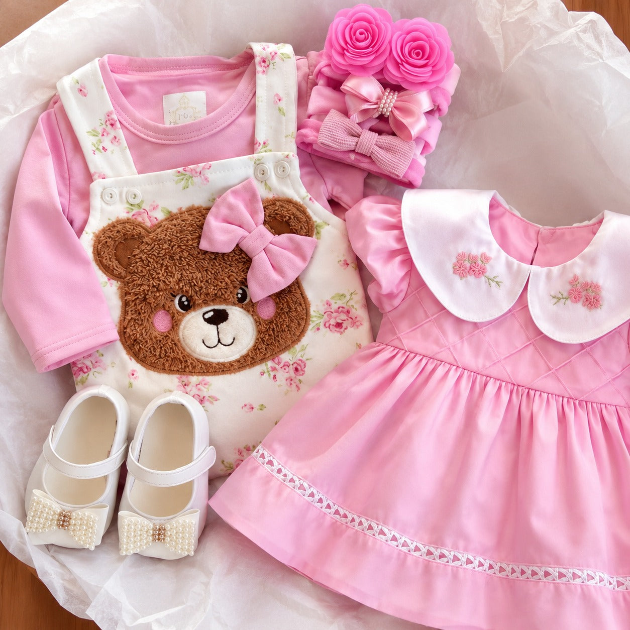 Kit Maternidade Personalizado Completo FEMININA Ursinho | Personalize Com o Nome da sua princesa