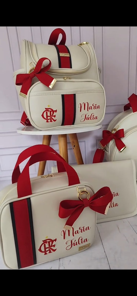 Kit Baby 5 Personalizado - Flamengo | Feminino- Inclui Bolsa Personalizável